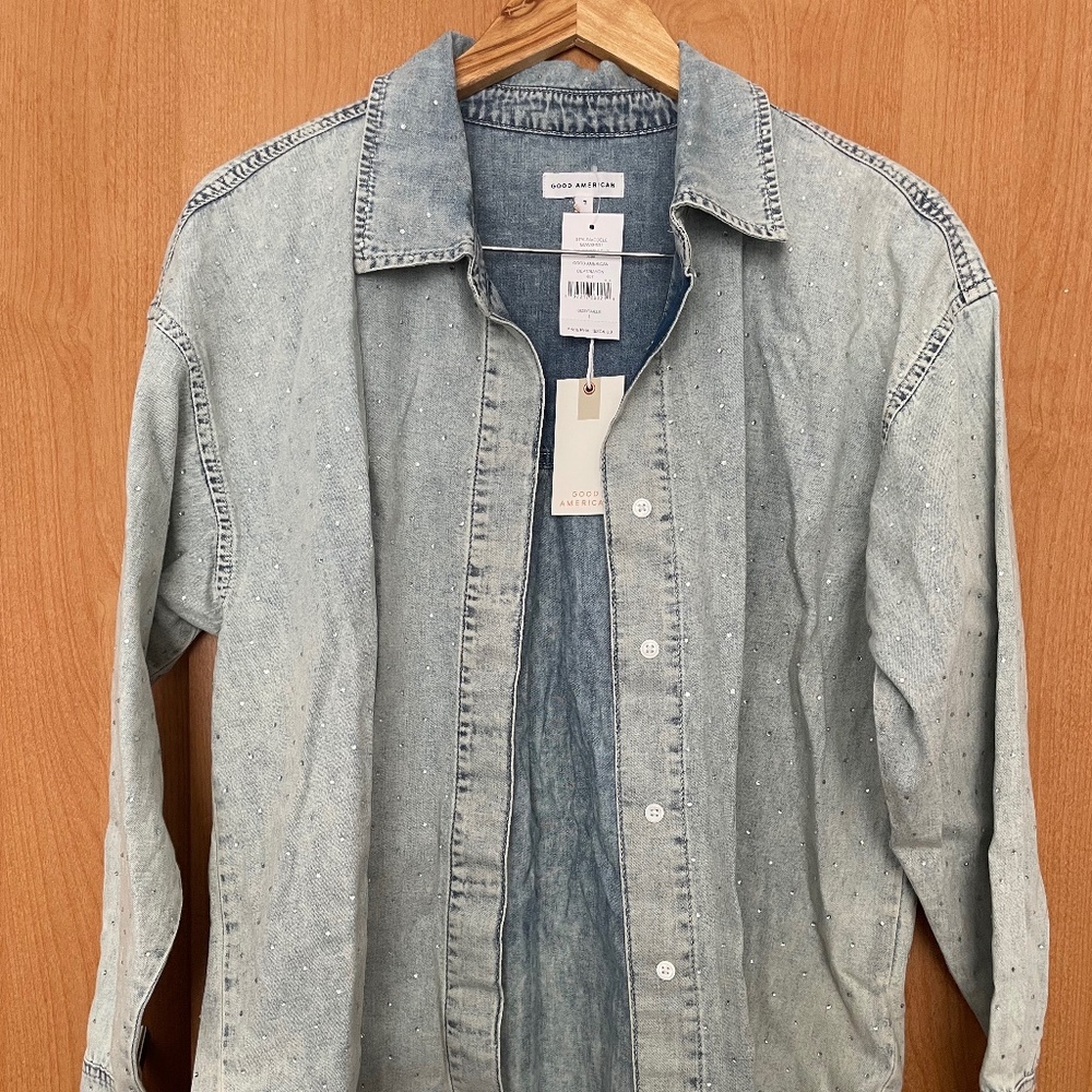 Good American Denim Shirt size 1